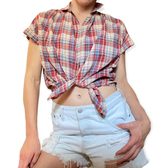 Madewell Plaid Blouse - Picture 2 of 6